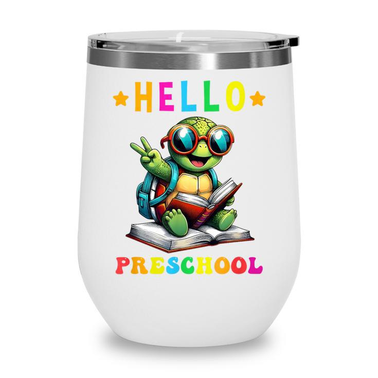 Hello Turtle Lovers From Back To School For Boys And Girls Wine Tumbler
