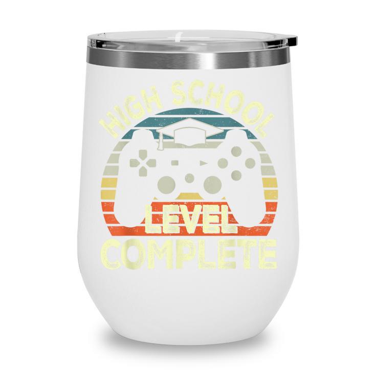 High School Level Unlocked Video Game Back To School Boys Wine Tumbler
