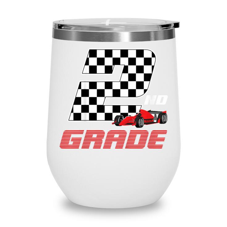 Kids Race Car 2nd Second Grade Boys Cars Lovers Back To School Wine Tumbler