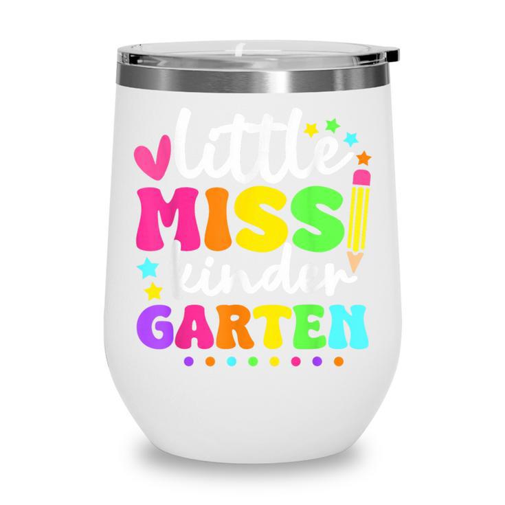 Little Miss Kindergarten Kids Girls Pencil Back To School Wine Tumbler