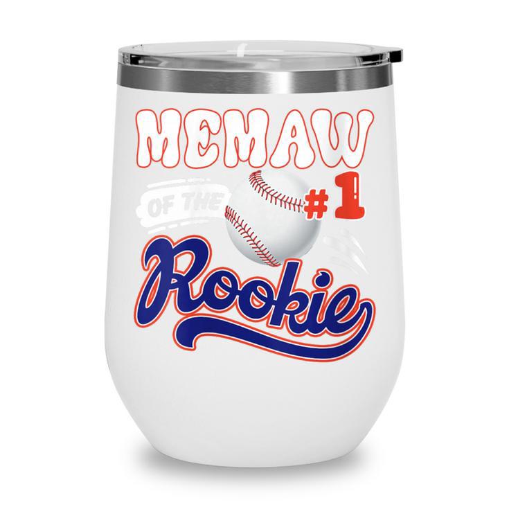 Memaw Rookie Of Year 1st Birthday Baseball Theme Matching Wine Tumbler