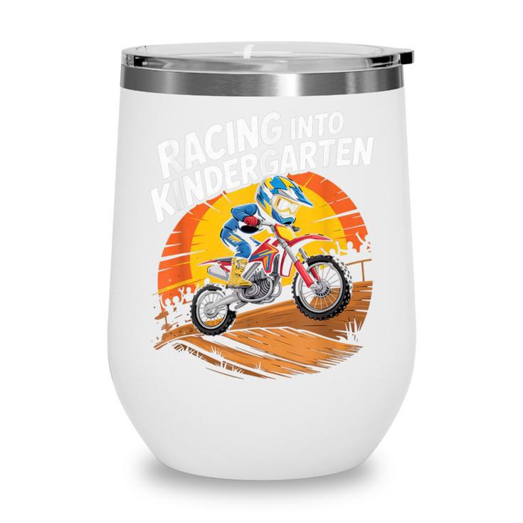 Motocross Back To School Dirt Bike Racing Into Kindergarten Wine Tumbler
