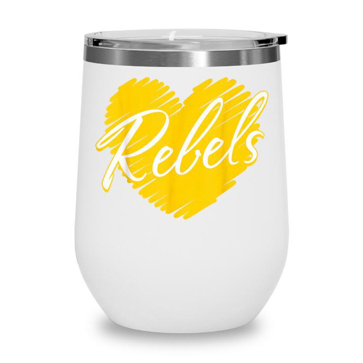 Rebels Heart Back To School Spirit GY Wine Tumbler