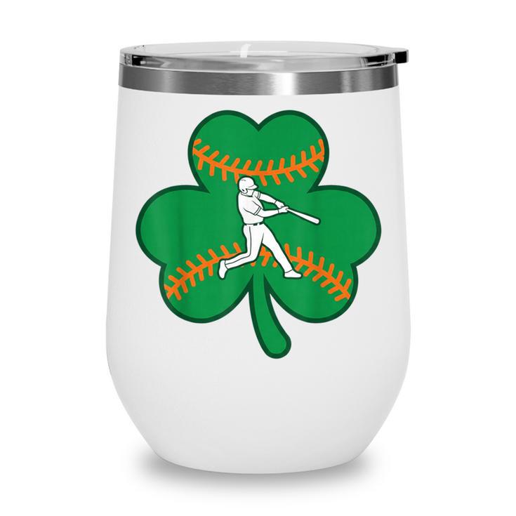 Retro Shamrock Baseball St Patricks Day Men Women Boys Girls Wine Tumbler