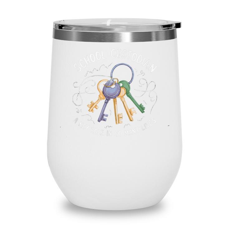 School Custodian Back To School Janitor Appreciation Men Wine Tumbler