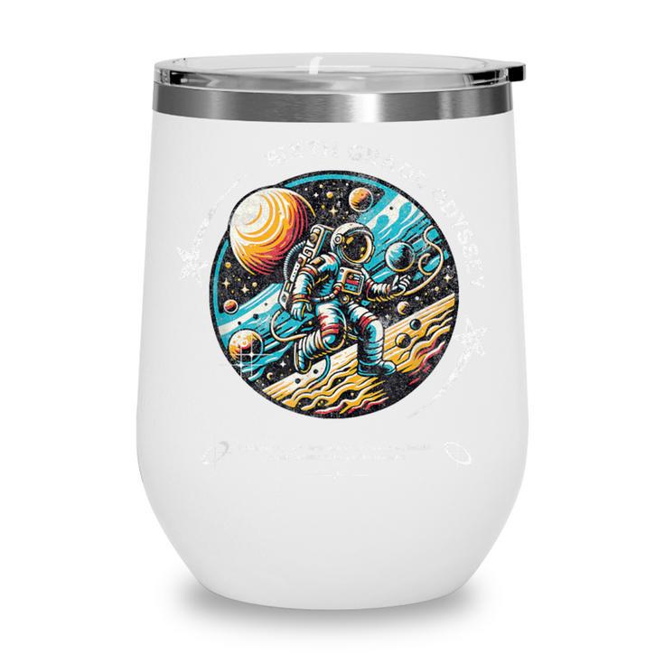 Sixth Grade Back To School Space Rocket Astronaut Wine Tumbler