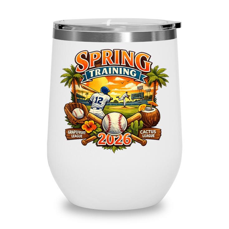 Spring Training 2026 Baseball Vintage Sunset Wine Tumbler