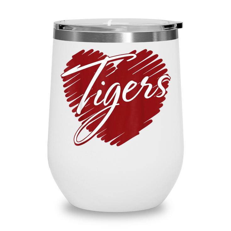 Tigers Heart Back To School Spirit M Wine Tumbler