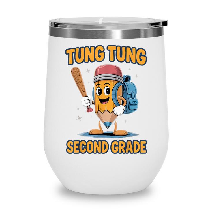 Tung Tung Sahur 2nd Grade Italian Brainrot Back To School Wine Tumbler
