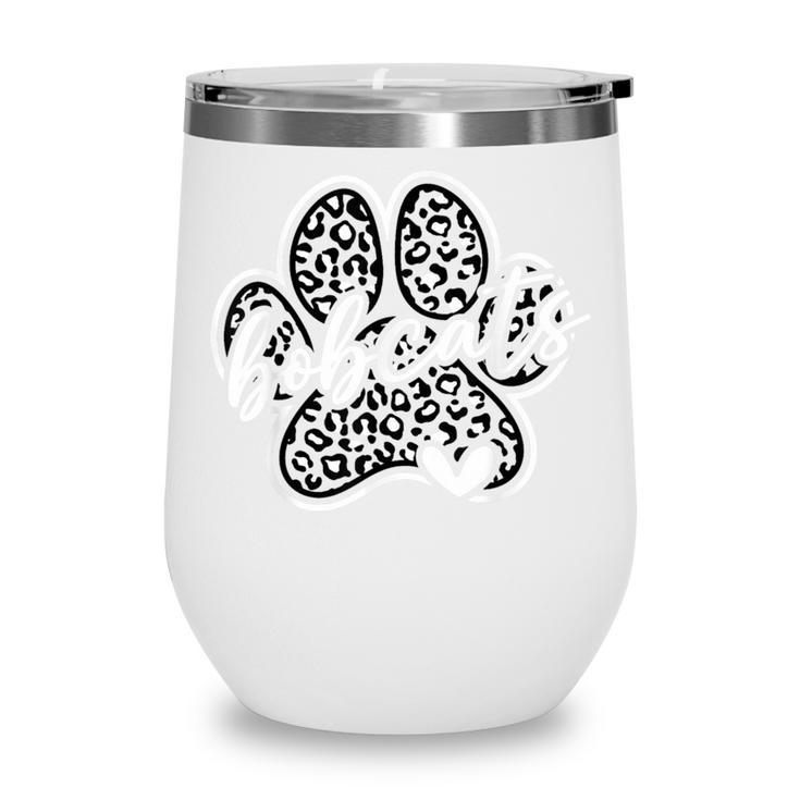 Vintage Bobcats Team Pride School Spirit Back To School Wine Tumbler