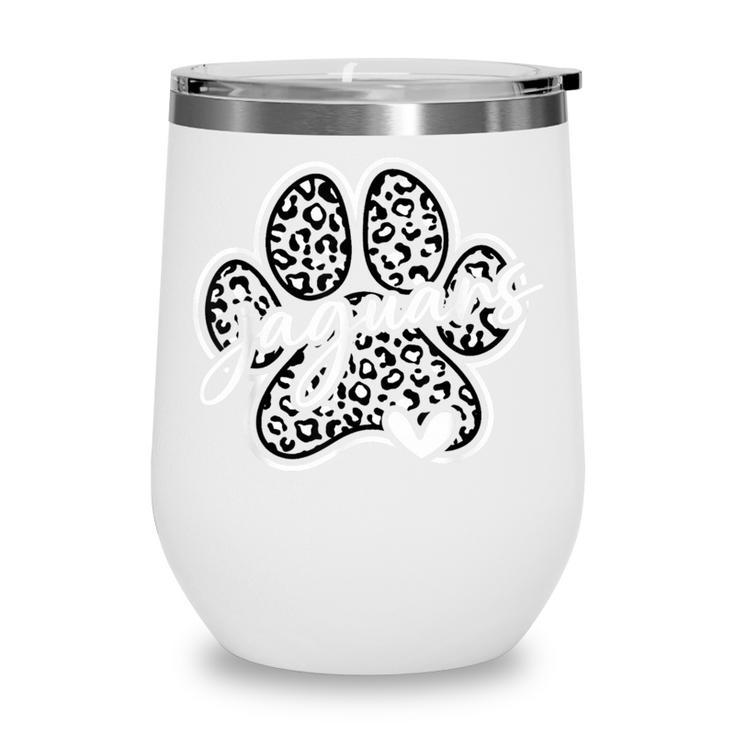 Vintage Jaguars School Spirit Team Pride Back To School Wine Tumbler
