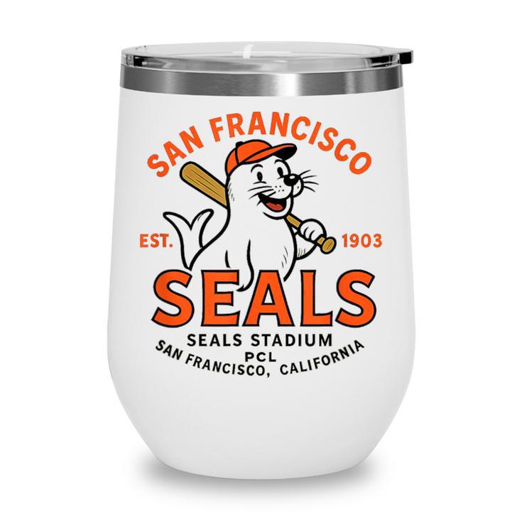 Vintage San Francisco Seals California Baseball Logo Wine Tumbler