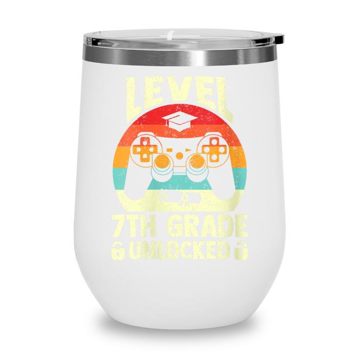 Women's Level 7th Grade Unlocked Back To School 7th Grade Boys Wine Tumbler