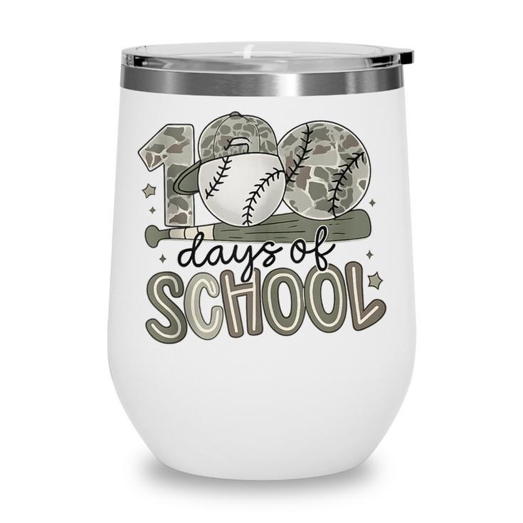 100 Days Of School Baseball Cap Boy School Teacher Wine Tumbler 100 Days Of School Baseball Cap Boy School Teacher Wine Tumbler