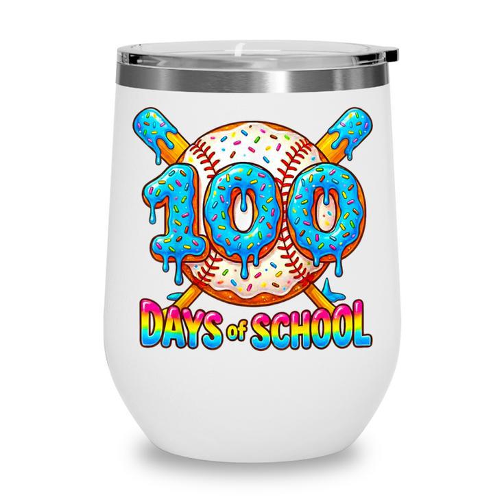 100 Days Of School Baseball Drip Boys 100th Day Of School Wine Tumbler 100 Days Of School Baseball Drip Boys 100th Day Of School Wine Tumbler