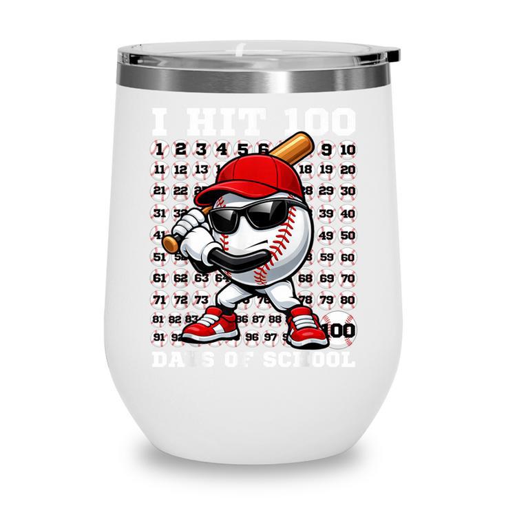 100 Days Of School Retro Baseball Sport For Boys Teachers Wine Tumbler 100 Days Of School Retro Baseball Sport For Boys Teachers Wine Tumbler