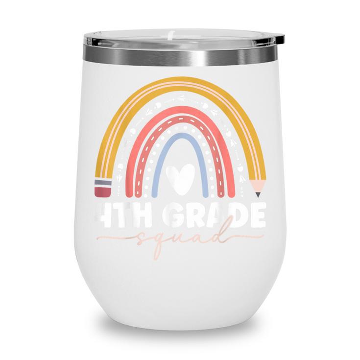 4th Grade Squad Rainbow Back To School Wine Tumbler 4th Grade Squad Rainbow Back To School Wine Tumbler