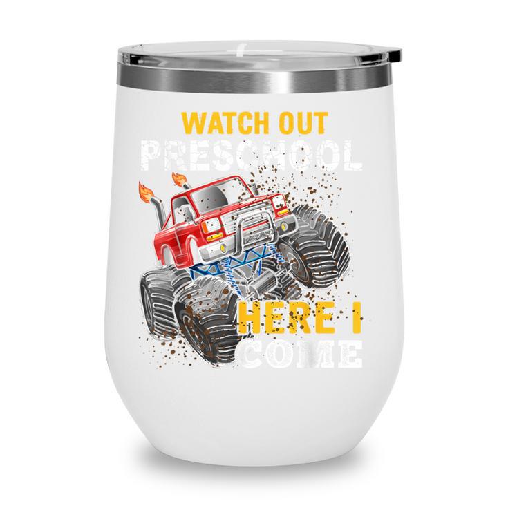 Back To School Preschool Here I Come For Boy Kids Truck Wine Tumbler Back To School Preschool Here I Come For Boy Kids Truck Wine Tumbler