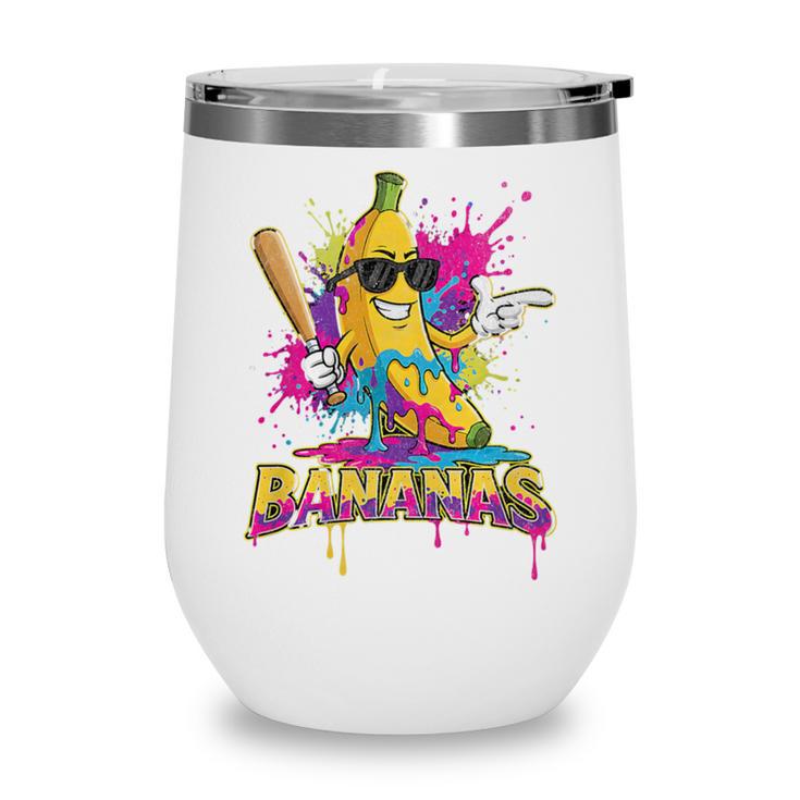 Baseball Banana Splatter Sports Kids Teens Premium Tri-Blend Wine Tumbler