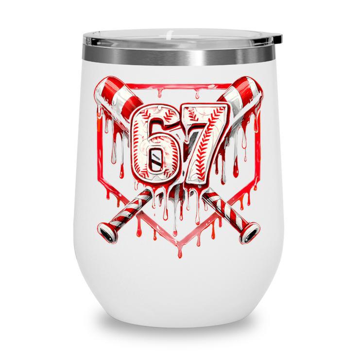 Baseball Candy Cane Drip 6 7 Six Seven Meme Christmas Boys Wine Tumbler Baseball Candy Cane Drip 6 7 Six Seven Meme Christmas Boys Wine Tumbler
