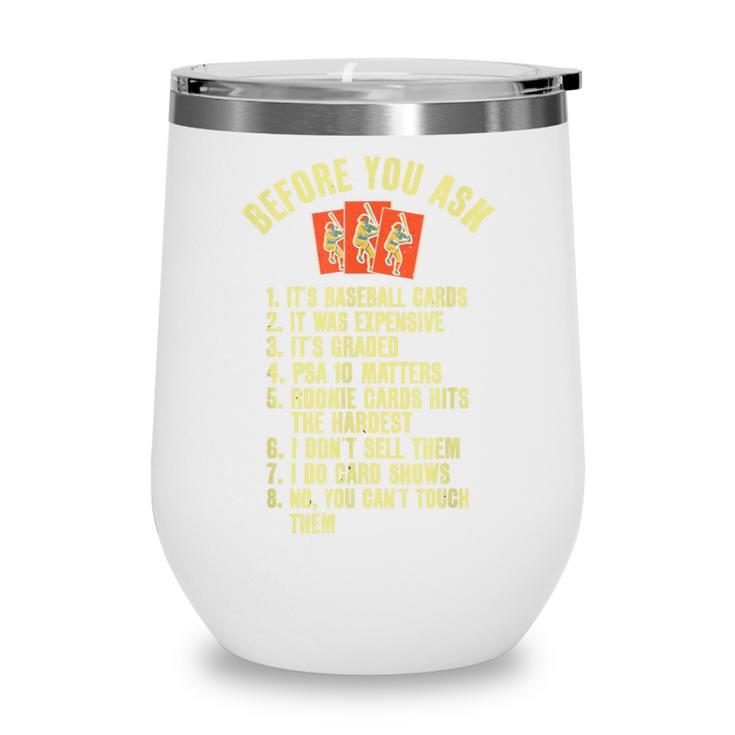 Baseball Card Collector Baseball Card Trading Wine Tumbler Baseball Card Collector Baseball Card Trading Wine Tumbler