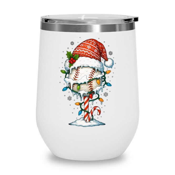 Baseball Christmas Ball Hat Snow Winter Premium Tri-Blend Wine Tumbler
