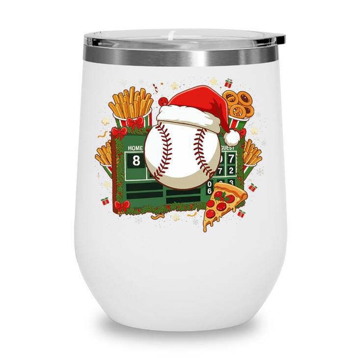 Baseball Christmas Scoreboard Celebration Premium Tri-Blend Wine Tumbler