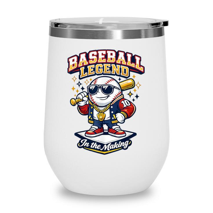 Baseball Cute Youth Ice Cream Valentine Day Sporty Fun Wine Tumbler Baseball Cute Youth Ice Cream Valentine Day Sporty Fun Wine Tumbler