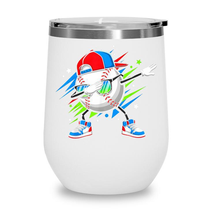 Baseball Dabbing Sports For Boys And Girls Game Day Wine Tumbler Baseball Dabbing Sports For Boys And Girls Game Day Wine Tumbler