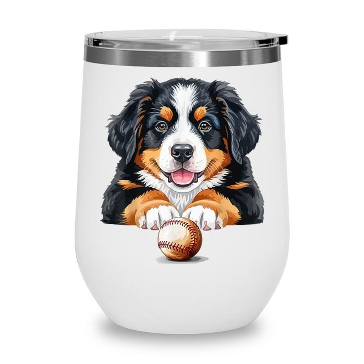 Baseball Dog Men & Women Wine Tumbler