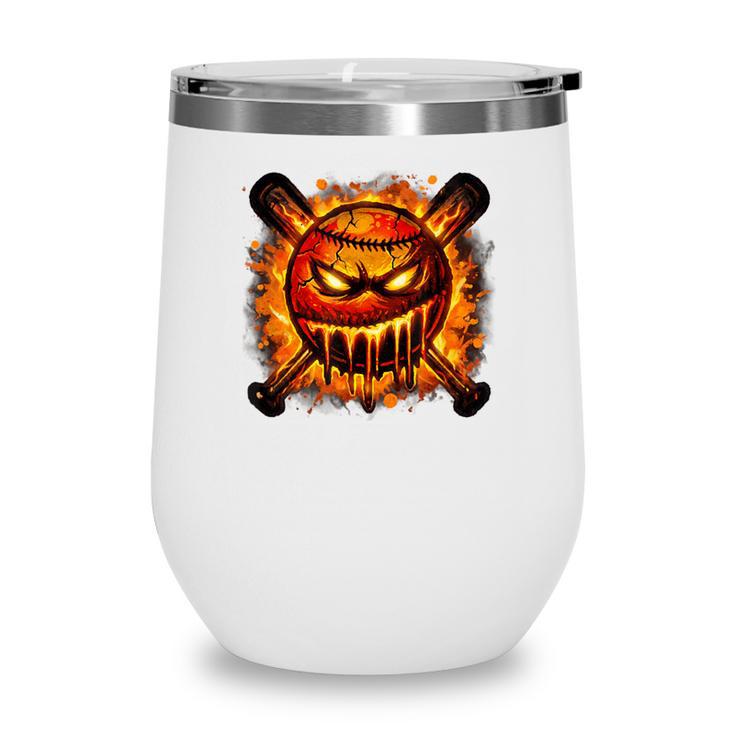 Baseball Drip Angry Lava Slime Ball Graphic Wine Tumbler Baseball Drip Angry Lava Slime Ball Graphic Wine Tumbler