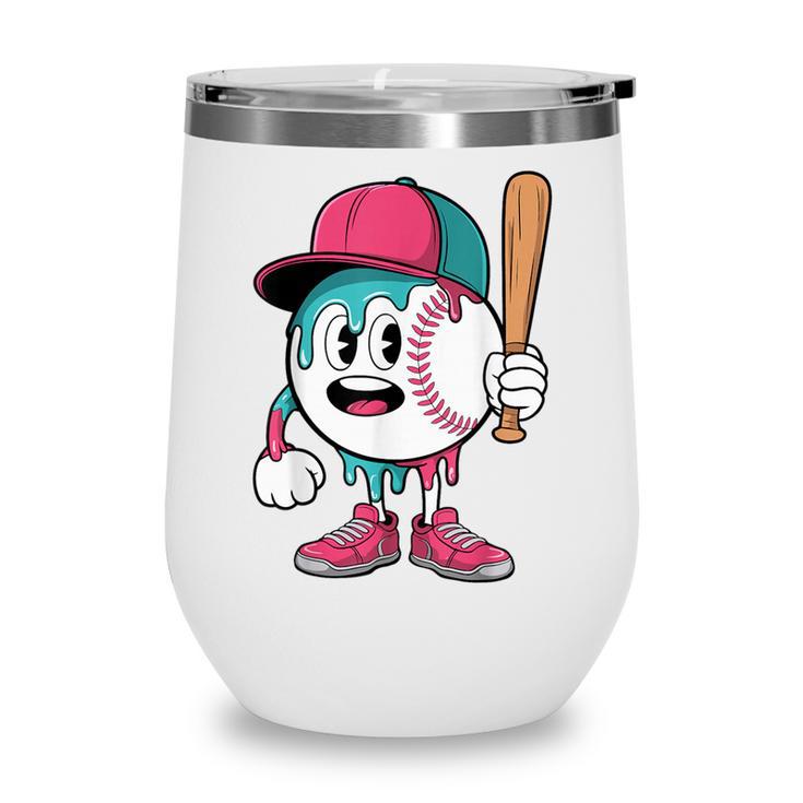 Baseball Drip Boys Ice Cream Youth Wine Tumbler