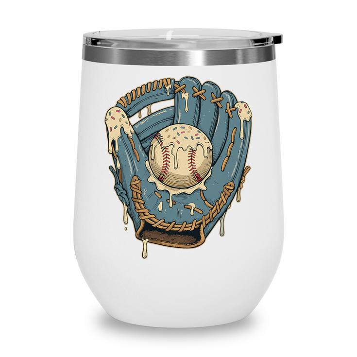 Baseball Drip Ice Cream Glove With Sprinkles And Ball Youth Premium Tri-Blend Wine Tumbler