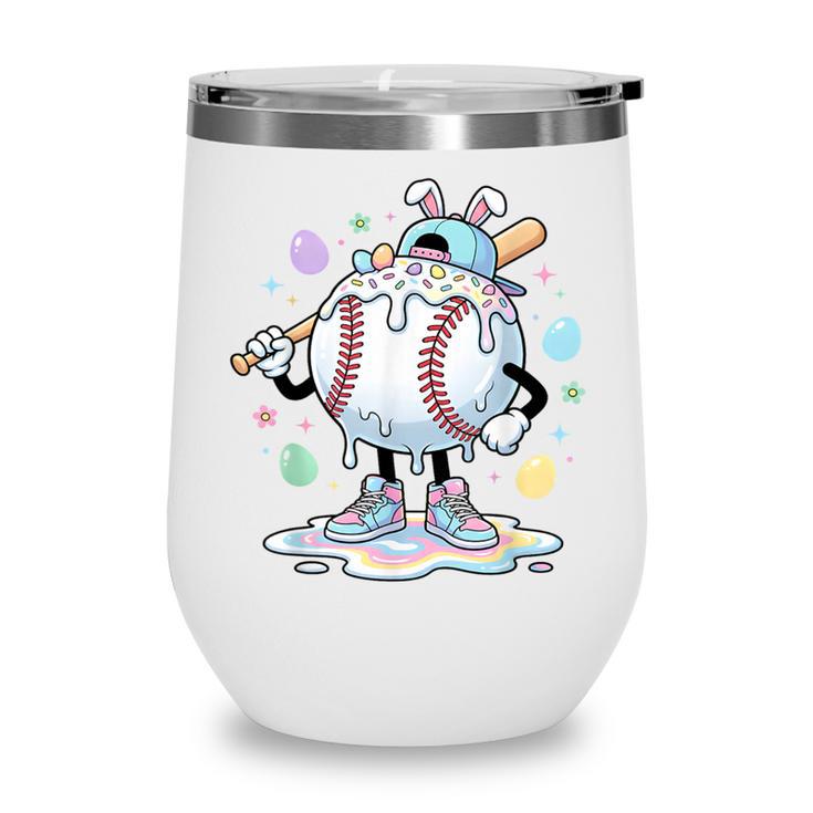 Baseball Drip Icecream Apparel Youth Boy Easter Wine Tumbler Baseball Drip Icecream Apparel Youth Boy Easter Wine Tumbler