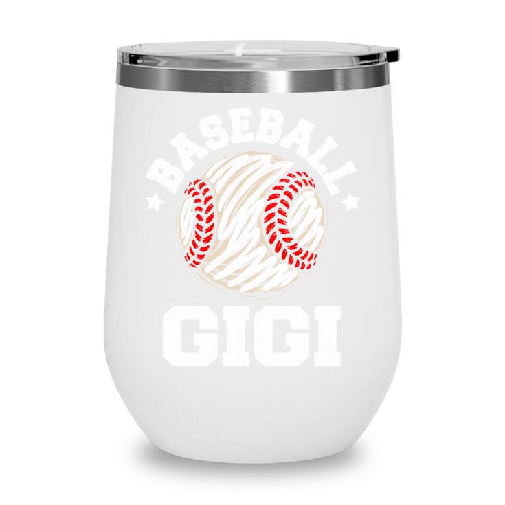 Baseball Gigi Distressed Vintage Grandma Game Day Wine Tumbler