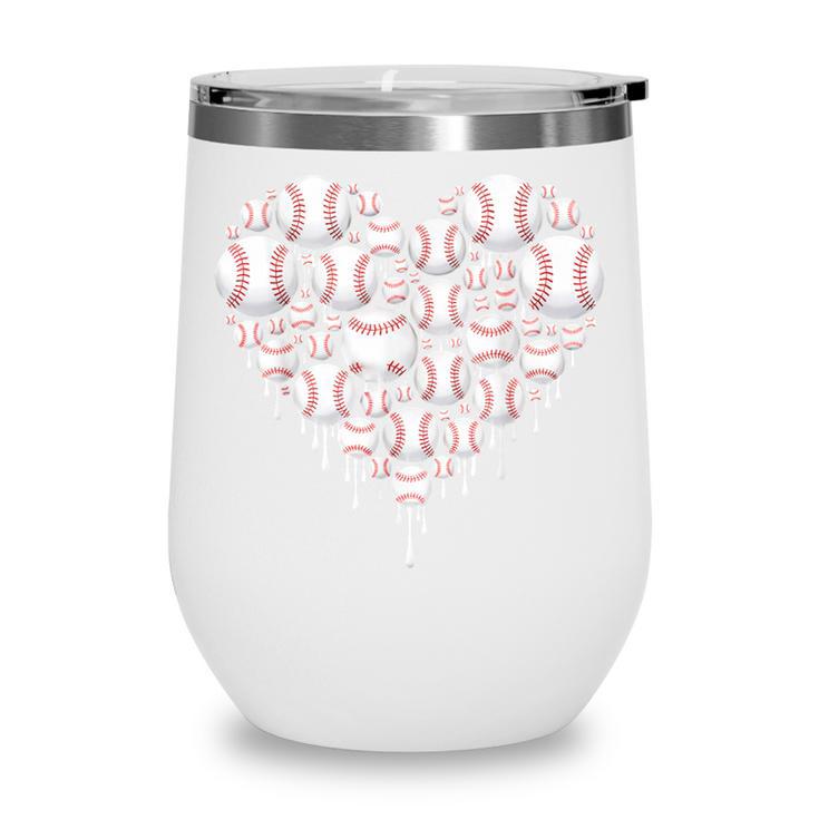 Baseball Heart Drip Valentine's Day Baseball Lover Boys Men Wine Tumbler Baseball Heart Drip Valentine's Day Baseball Lover Boys Men Wine Tumbler