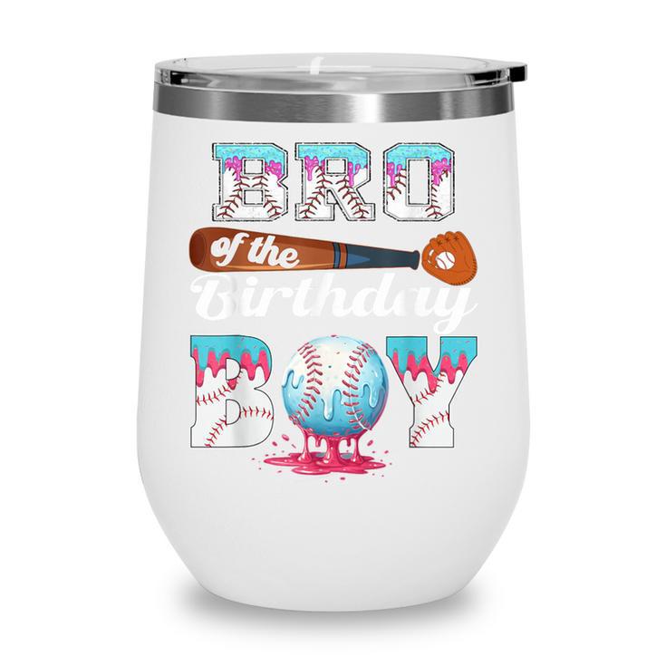 Baseball Ice Cream Drip Bro Of The Birthday Boy Wine Tumbler