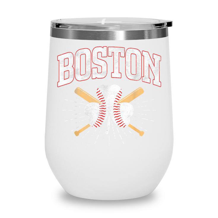 Baseball Shamrock Boston Massachusetts St Patrick’s Day Wine Tumbler