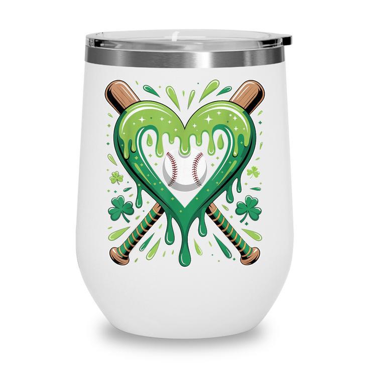 Baseball St Patricks Day Boys Girls Men Women Shamrock Green Wine Tumbler Baseball St Patricks Day Boys Girls Men Women Shamrock Green Wine Tumbler