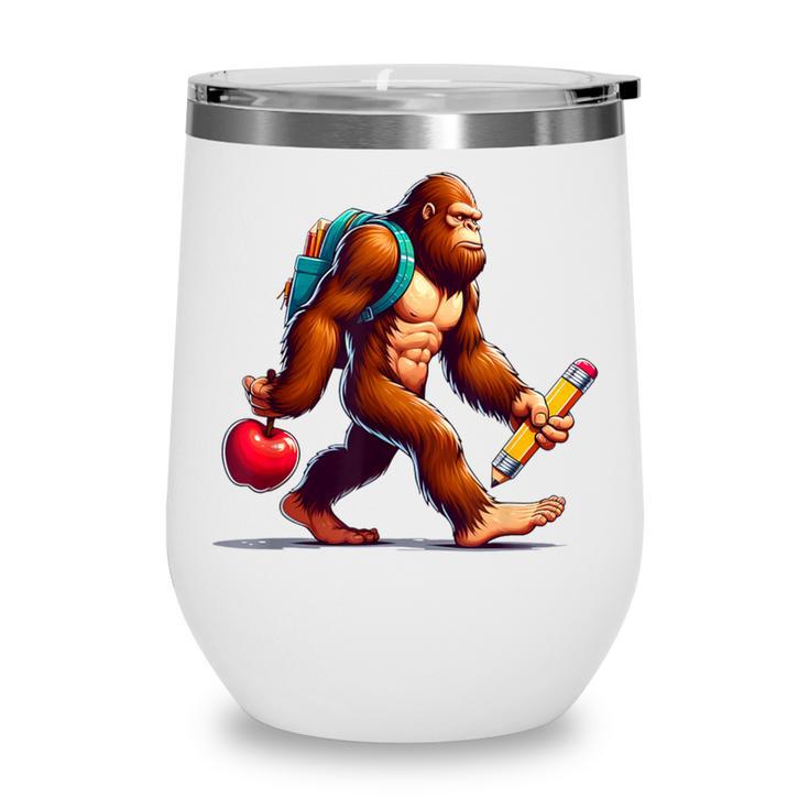 Bigfoot Lovers Pencil Back To School Kids Boys Girls Wine Tumbler Bigfoot Lovers Pencil Back To School Kids Boys Girls Wine Tumbler