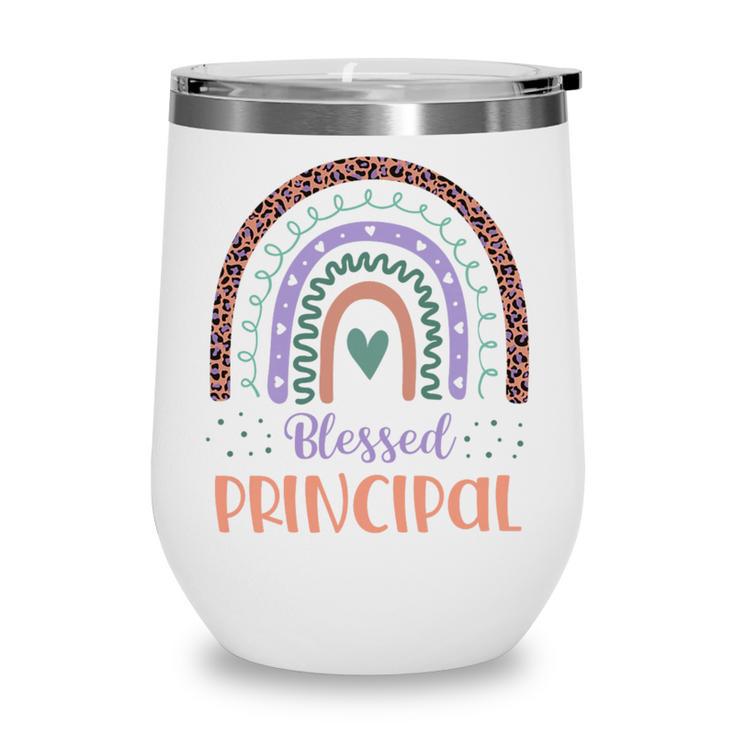 Blessed Principal Back To School Boho Rainbow Premium Tri-Blend Wine Tumbler