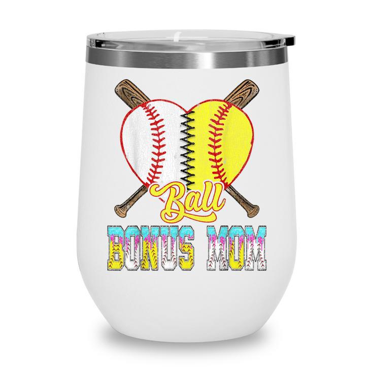 Bonus Mom Of Both Half Baseball Softball Ice Cream Drip Wine Tumbler Bonus Mom Of Both Half Baseball Softball Ice Cream Drip Wine Tumbler