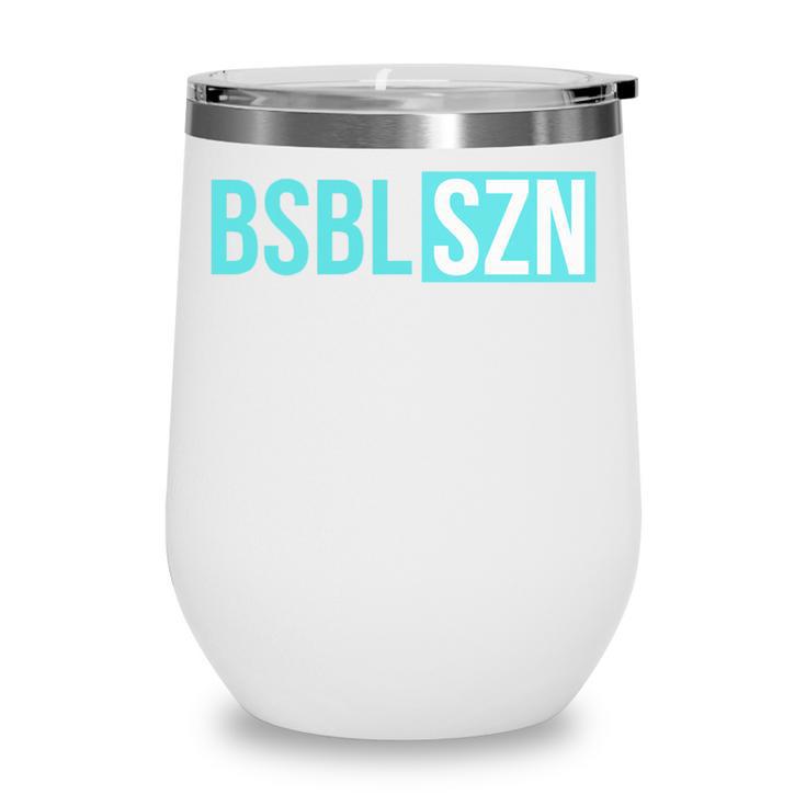 BSBL SZN Baseball Season Game Day Boys Girls Youth Premium Tri-Blend Wine Tumbler