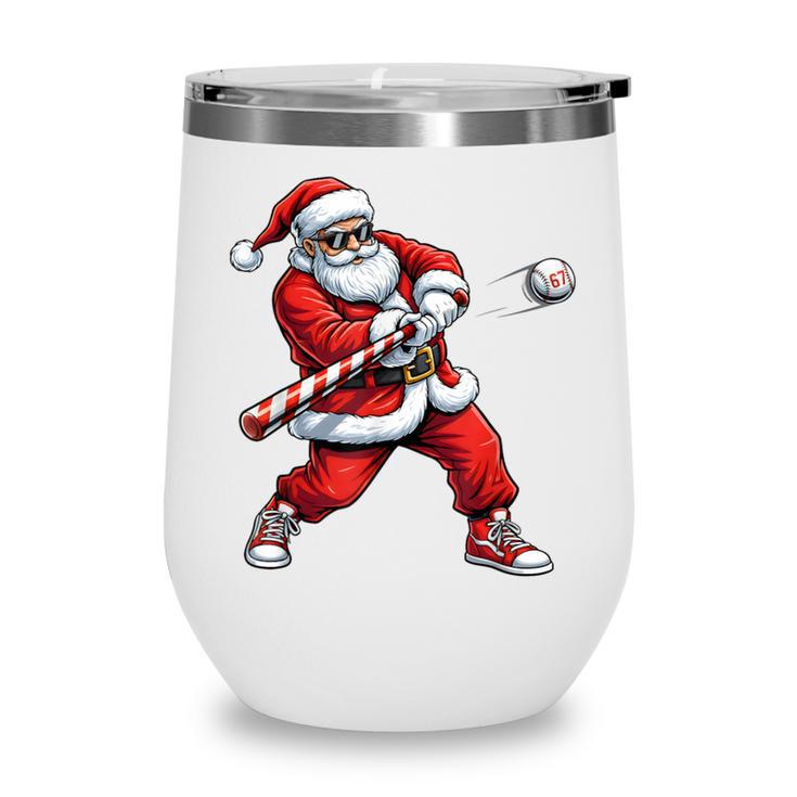 Christmas Baseball Player Santa Xmas Boys Men Toddler Wine Tumbler Christmas Baseball Player Santa Xmas Boys Men Toddler Wine Tumbler