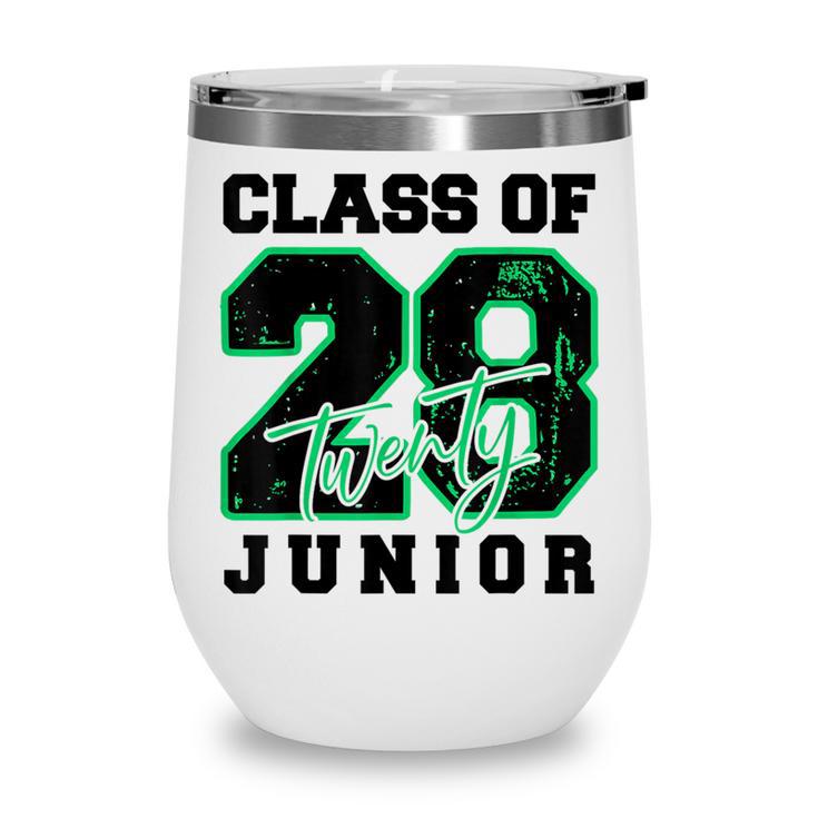 Class Of 2028 Junior High School Back To School 11th Grade Wine Tumbler