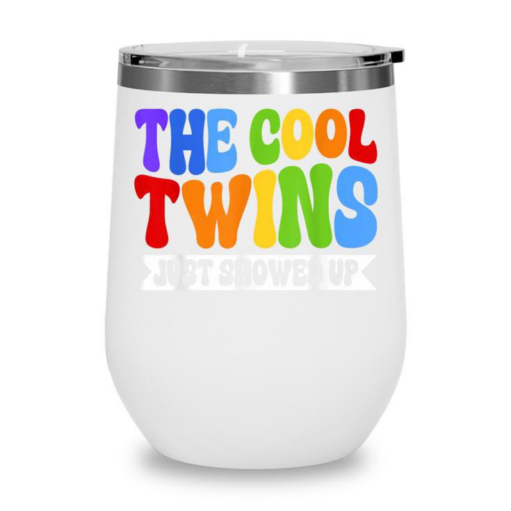 Cool Twins Just Showed Up Kid Boy Teen Twin Back To School Wine Tumbler