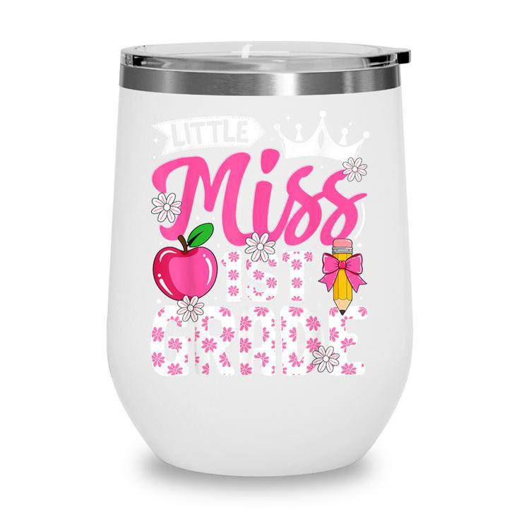 Cute Back To School 1st Grade Girls Kids First Day Of School Wine Tumbler Cute Back To School 1st Grade Girls Kids First Day Of School Wine Tumbler