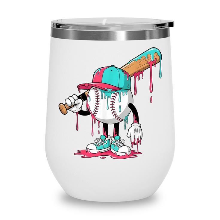 Drip Baseball For Boys Ice Cream Drip Youth Boys Sprinkles Wine Tumbler Drip Baseball For Boys Ice Cream Drip Youth Boys Sprinkles Wine Tumbler