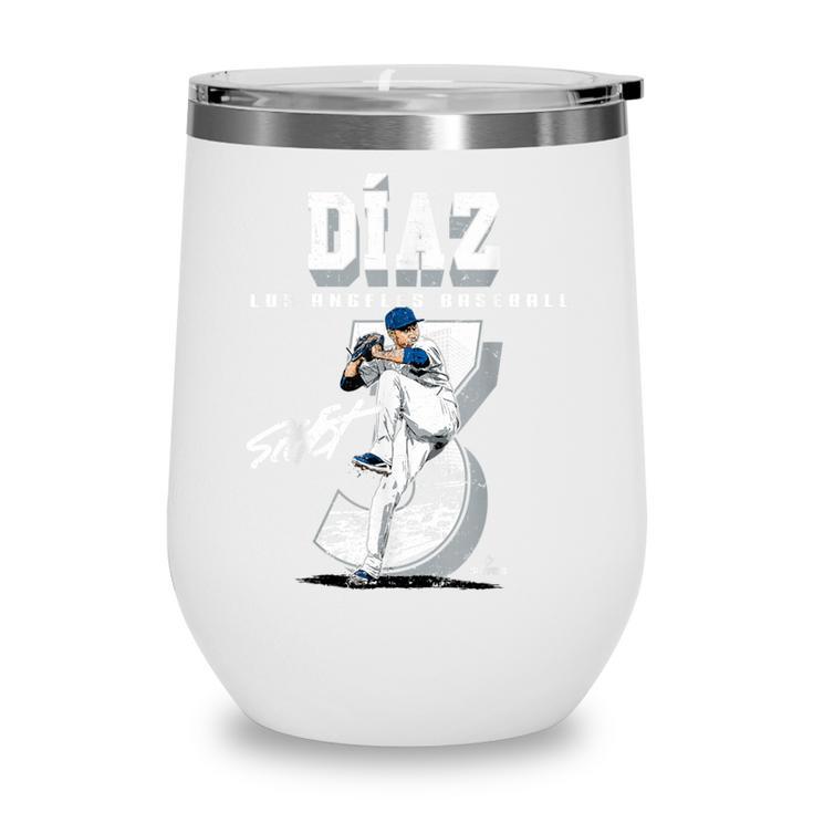 Edwin Diaz Los Angeles D Baseball Players MLBEDD201M Wine Tumbler