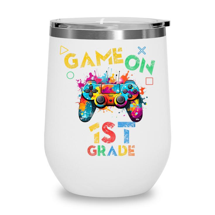 Game On 1st Grade Boys Kids Back To School Wine Tumbler Game On 1st Grade Boys Kids Back To School Wine Tumbler